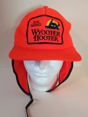 90s Y2K Jack Daniels Bright Orange with 'Wyooter Hooter' Patch and Neck Flap